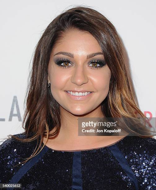 Andrea Russett arrives at the 7th Annual Thirst Gala at The Beverly Hilton Hotel on June 13, 2016 in Beverly Hills, California.