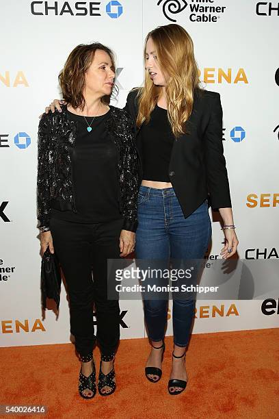 Patty Smyth and daughter Anna McEnroe attend the EPIX New York Premiere of 'Serena' on June 13, 2016 in New York City.