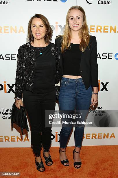 Patty Smyth and daughter Anna McEnroe attend the EPIX New York Premiere of 'Serena' on June 13, 2016 in New York City.