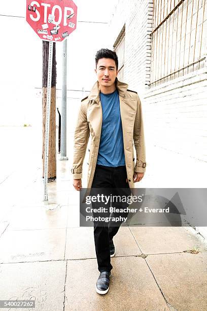 Actor Daniel Henney is photographed for August Man on February 28, 2014 in Los Angeles, California. Styling: Erin McSherry + Stacey Kalchman;...