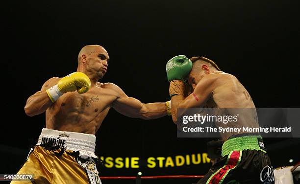 Anthony Mundine v Danny Green. Super-Middle Weight Eliminator at Aussie Stadium, 17 May 2006. SMH Picture by STEVE CHRISTO