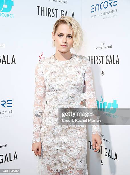 Actress Kristen Stewart arrives to present the Governor's Award to recipient Catherine Hardwicke during the 7th Annual Thirst Gala at The Beverly...