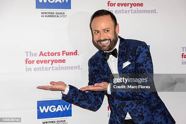 Nick Verreos arrives at The Actors Fund's 20th Annual Tony Awards Viewing Party at The Beverly Hilton Hotel on June 12, 2016 in Beverly Hills,...