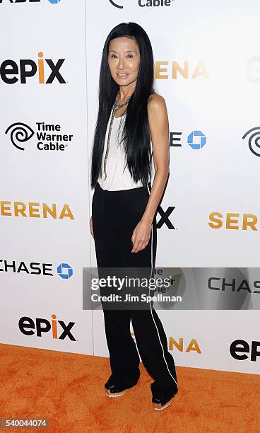 Fashion designer Vera Wang attends the premiere of EPIX original documentary "Serena" at SVA Theatre on June 13, 2016 in New York City.
