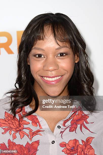 Nikki M. James attends the premiere of EPIX original documentary "Serena" at SVA Theater on June 13, 2016 in New York City.