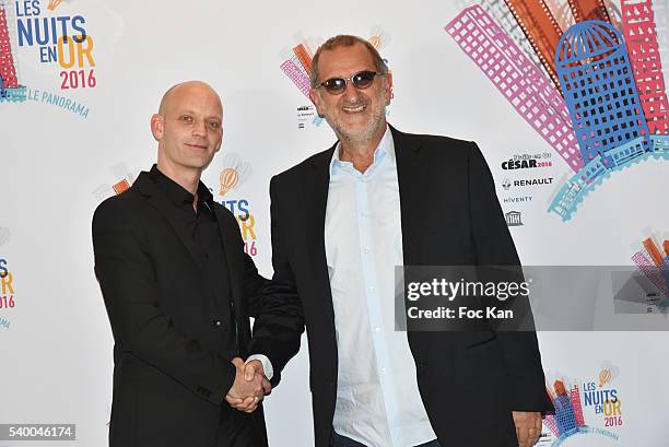 Robert Nacken and Armand Amar attend 'Les Nuits en Or 2016' Dinner Gala - Photocall at Unesco on June 13, 2016 in Paris, France.