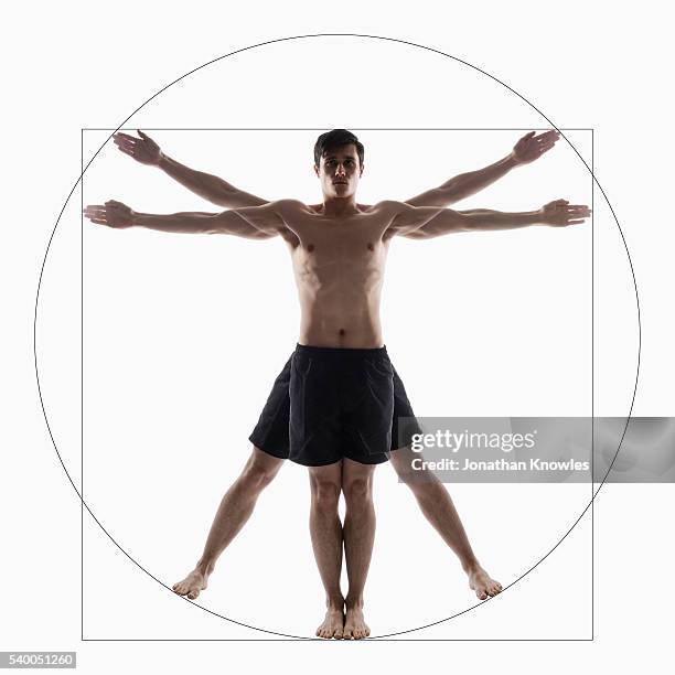 portrait of young man on white background - leonardo da vinci stock pictures, royalty-free photos & images