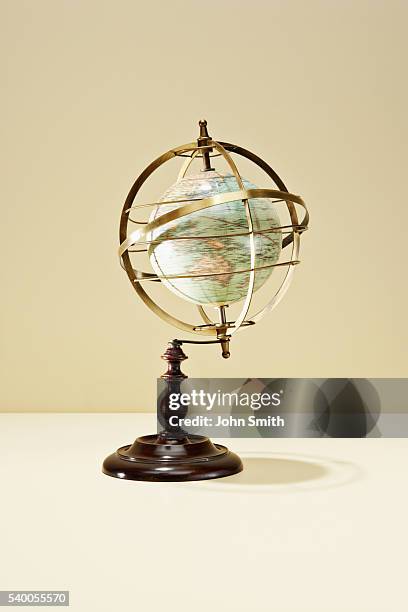 antique globe - gyroscope stock pictures, royalty-free photos & images