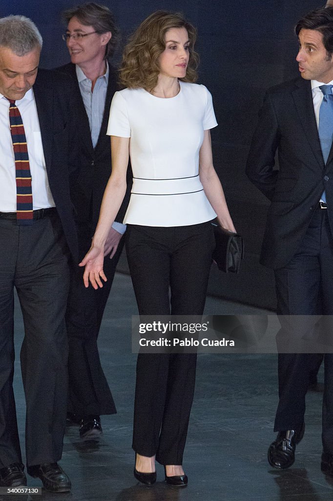 Queen Letizia of Spain Attends The Presentation Of Telefonica's Platform For Contents in Tv