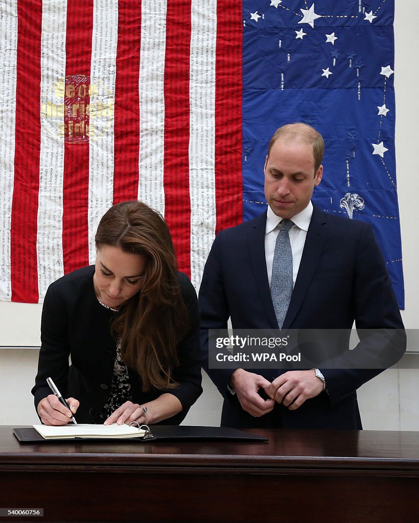 The Duke & Duchess of Cambridge Sign Book of Condolence For Orlando Shootings Victims