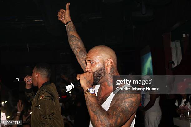 Emanny and Joe Budden perform at BB King on June 13, 2016 in New York City.