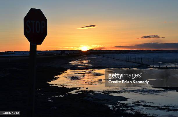 grande prairie stop sunset - grande prairie canada stock pictures, royalty-free photos & images