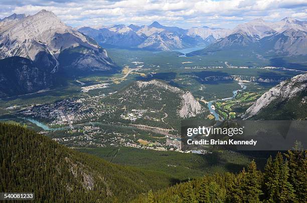 banff town landscape - banff springs golf course stock pictures, royalty-free photos & images