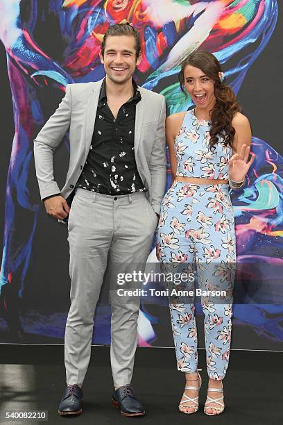 Jason Ralph and Stella Maeve attends "The Magicians" Photocall as part of the 56th Monte Carlo Tv Festival at the Grimaldi Forum on June 13, 2016 in...