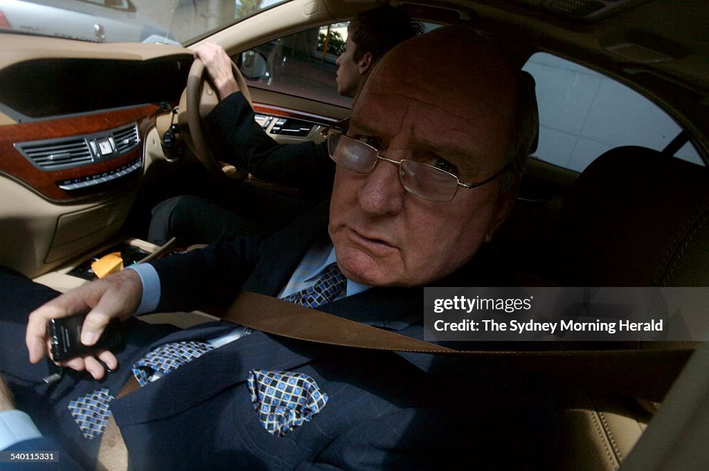 2GB radio commentator Alan Jones on his way home from work this afternoon, stopp