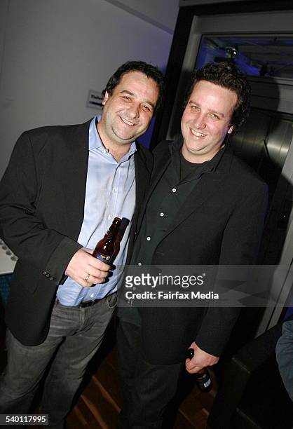 Mick and Richard Molloy at the Triple M barbecue, Sydney, 22 August 2006. SHD Picture by LEE BESFORD