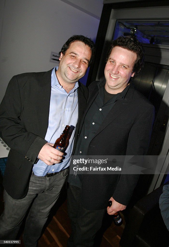 Mick and Richard Molloy at the Triple M barbecue, Sydney, 22 August 2006. SHD