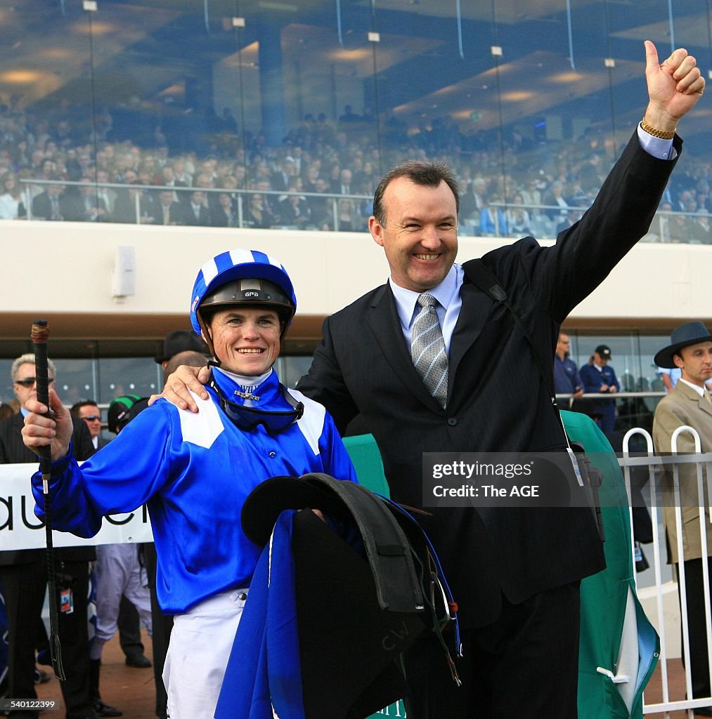 Spring Carnival 2006. Horseracing at Caulfield. Race 7. Trainer, David Hayes, t