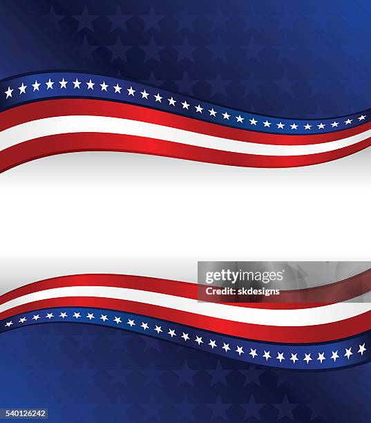 patriotic background: red, white, blue with stars, stripes - american flag banner stock illustrations