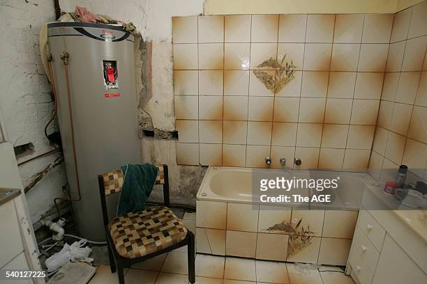 Inside a run down East Brunswick home where residents pay $160 per week for a room, on 18 October 2006. THE AGE NEWS Picture by WAYNE TAYLOR
