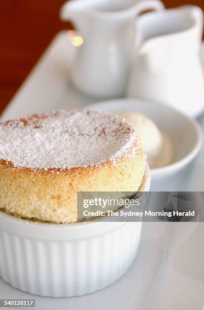 Baileys and Cream Souffle at The Bay Restaurant in The Royal Motor Yacht Club in Burraneer, 20 September 2006. SMH Picture by DOMINO POSTIGLIONE