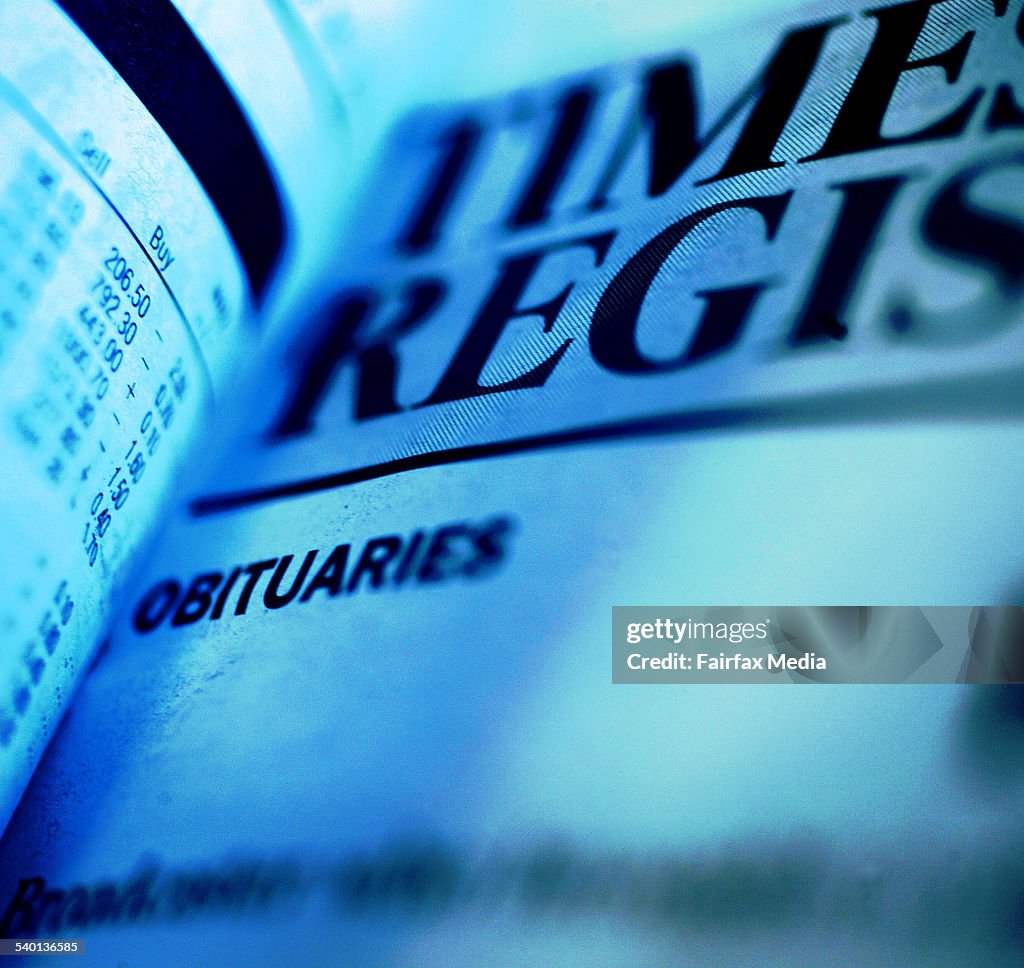 Generic obituaries column in London's The Times newspaper, 21 September 2006.