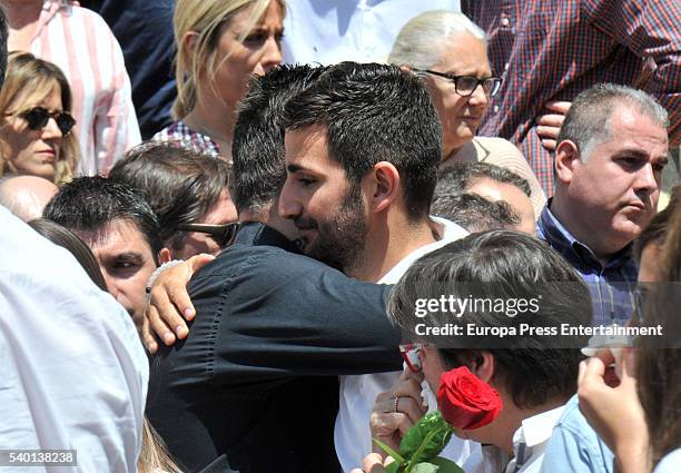 The Minnesota Timberwolves basketball player Ricky Rubio attends the funeral for his mother Tona Vives at Sant Pere church in El Maresme on May 27,...