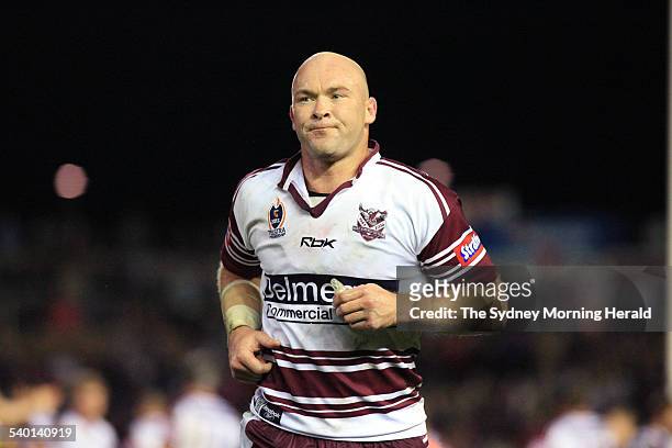 Manly captain Ben Kennedy is sent to the sin bin for ten minutes after Newcastle's Danny Buderus spear tackles Manly's Michael Robertson leading to...