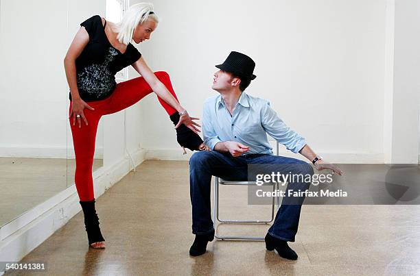 Alana Patience and Tom Waterhouse, contestants on the television show Dancing With The Stars, rehearse in a studio in Chippendale, Sydney, 21...