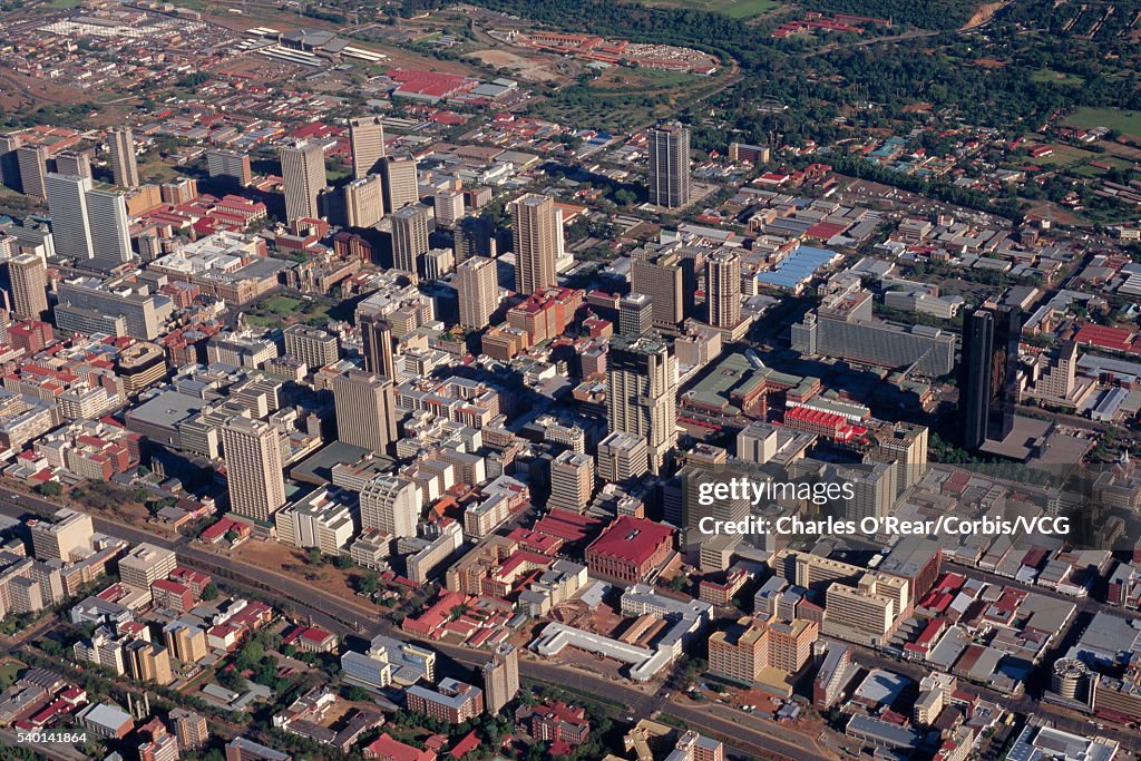 Aerial View of Downtown Pretoria