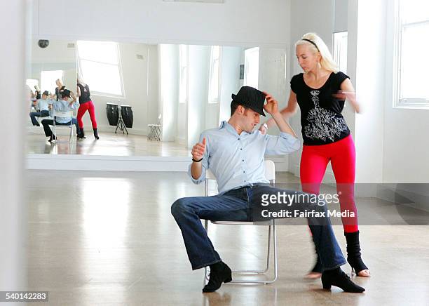 Alana Patience and Tom Waterhouse, contestants on the television show Dancing With The Stars, rehearse in a studio in Chippendale, Sydney, 21...