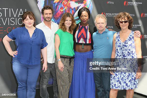 Emilie Gavois-Kahn, Alexandre Varga, Gwendoline Hamon, Jessy Ugolin and Dominique Pinon attend "Cassandre" Photocall as part of the 56th Monte Carlo...