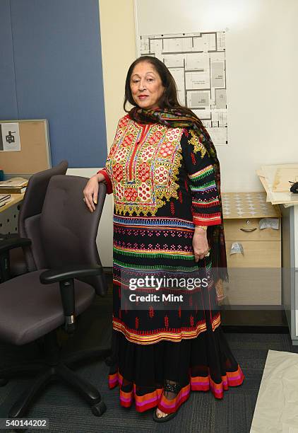 Kiran Nadar - owner of Kiran Nadar Museum of Art at her Museum posing during an exclusive interview on January 27, 2016 in New Delhi, India. Founded...