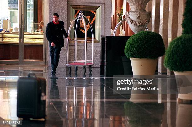 Bellboy at Crown Casino in Melbourne, 7 November 1997. AFR Picture by ERIN JONASSON