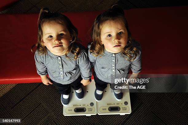 Alike as two peas in a pod? Not quite. Identical twins Emily and Keeley Wardley displayed clear differences from birth ? including a one kilogram...