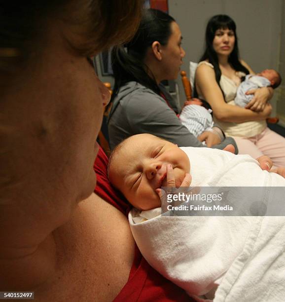 New mums with their babies at Royal Prince Alfred Hospital, Camperdown. Mary-Jo Walker and baby Josie, left live in the Leichhardt Council area,...
