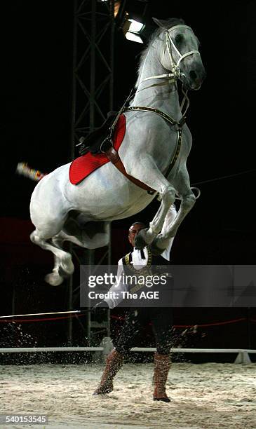 El Caballo Blanco, Horses for courses media call 30 January, 2007. THE AGE GALLERY Picture by ANDREW DE LA RUE.