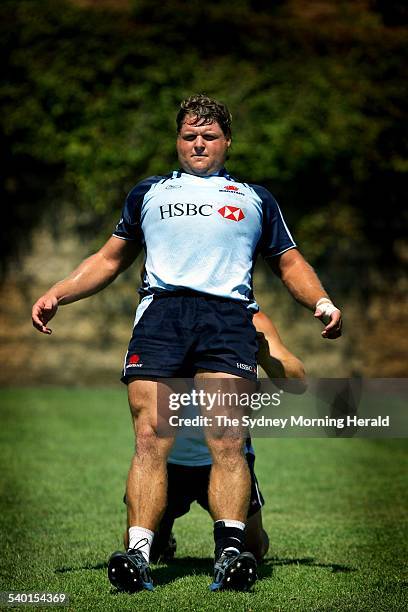 Waratahs player Matt Dunning during a training session in Sydney, 11 January 2007. SMH SPORT Picture by BRENDAN ESPOSITO