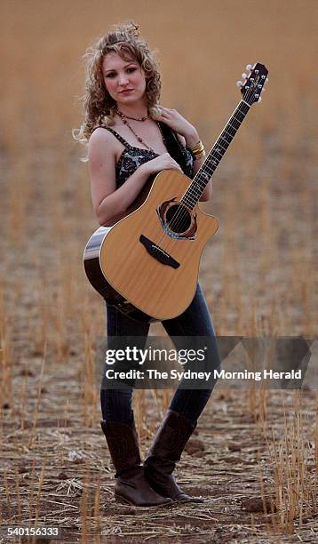 Tamworth Country Musical Festival 2007. Country music singer and songwriter Katrina Burgoyne from Gunnedah poses for a portrait in Tamworth where she...