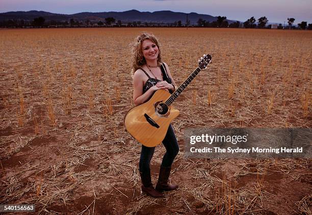 Tamworth Country Musical Festival 2007. Country music singer and songwriter Katrina Burgoyne from Gunnedah poses for a portrait in Tamworth where she...