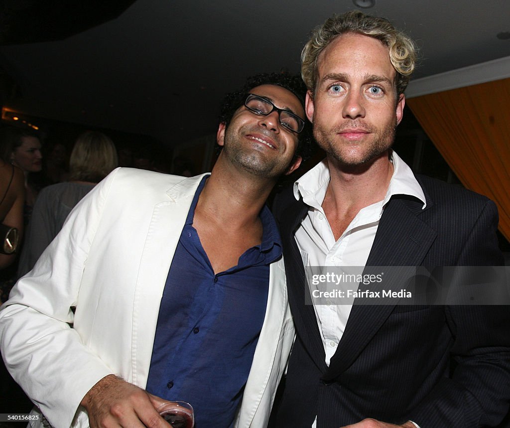Alister Toma, left, and Greg Atkin at the Veuve Clicquot Rose launch at Quay, Ov