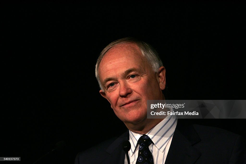 Tim Clark, President of Emirates Airlines, gives an address to the National Avia