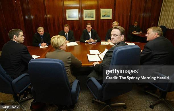 The Shadow Cabinet meets to discuss security after the Australian Embassy bombing in Jakarta; Senator Stephen Conroy, Jenny Macklin, Mark Latham and...