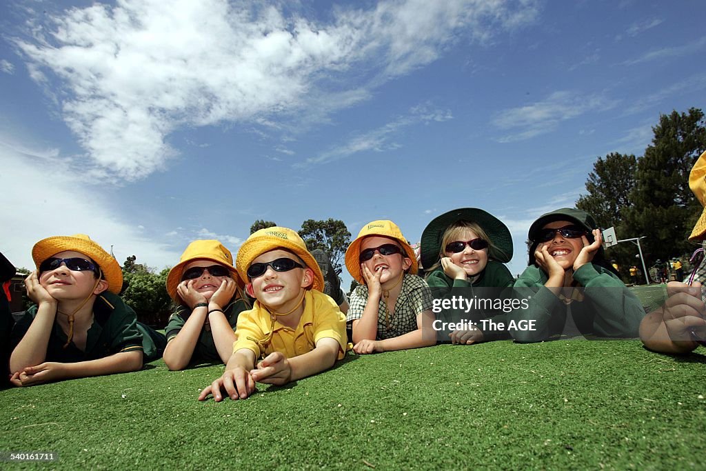 Compulsory wearing of sunglasses is being introduced in three Melbourne schools