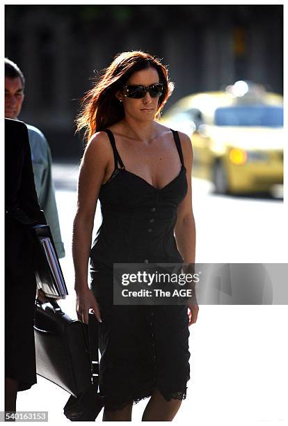 Solicitor, Zarah Garde-Wilson at Melbourne Magistrates Court. Monday, 5 March, 2007. THE AGE NEWS Picture by CRAIG ABRAHAM.gangland SPECIAL WILSON