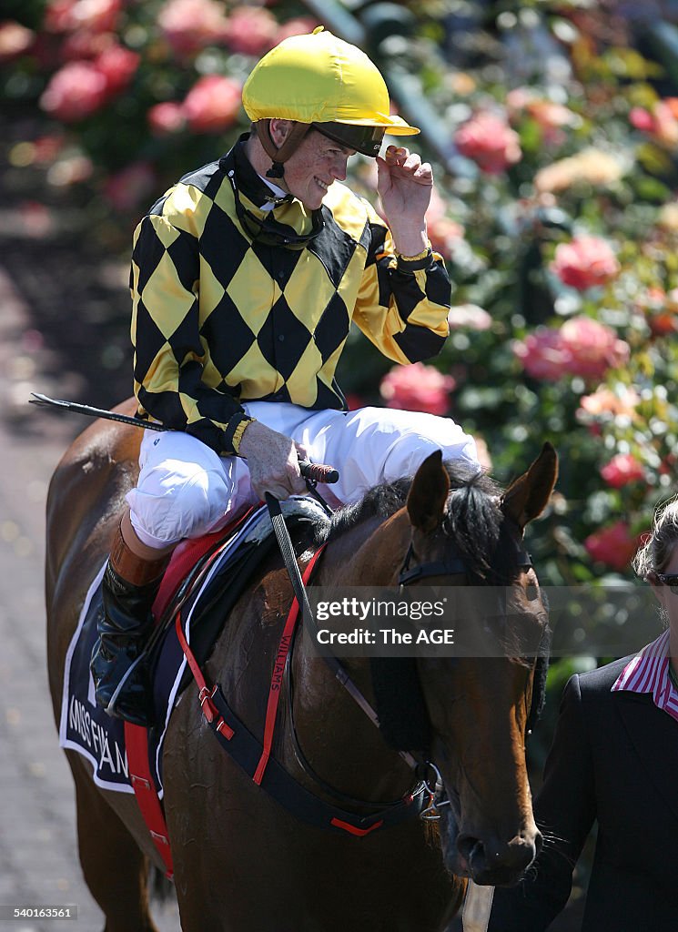 Spring Racing Carnival 2006. Jockey Craig Williams after riding Miss Finland to