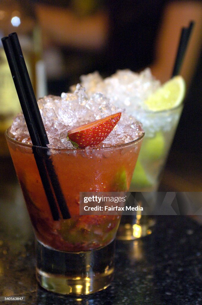 Cocktails at the Brazilian restaurant Churrasco on Coogee Bay Road, Coogee, Sydn