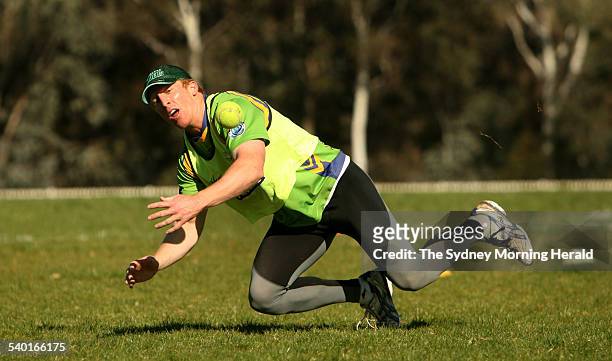 Canerra Raiders Rugby League team training in Canberra, ahead of their semi-final game against the Bulldogs in Sydney. Alan Tounge during training, 5...