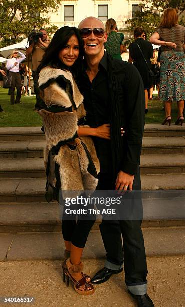 The L'Oreal Melbourne Fashion Festival Opening Party was held this afternoon at Government House. Michael Klim and wife Linda Rama 4th March 2007 THE...