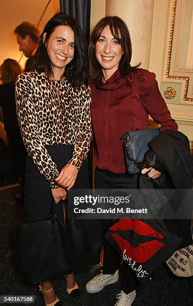 Emily Sheffield and Samantha Cameron attend the "People, Places & Things" Charity Gala in aid of Action On Addiction at Wyndhams Theatre on June 14,...